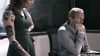 PlainTaboo.com - Inked hispanic fucking her mature professor
