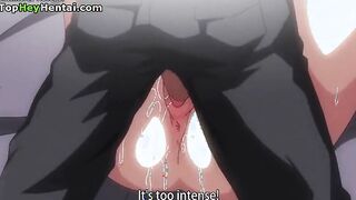 Hentai busty college girl asks her friend to have sex