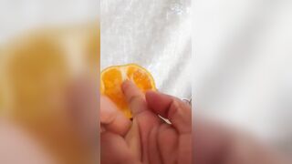 FREAKY STEPMOM HAVING FUN WITH ORANGE