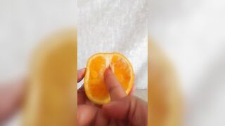 FREAKY STEPMOM HAVING FUN WITH ORANGE