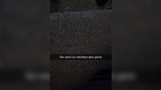 German gym bimbos wants cum on her clothes from bro on Snapchat