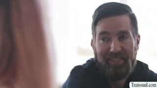 Pink haired Tbabe analed by own stepdad