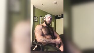 Hairy Lumberjack Shows Off his Cock ( No Cum )
