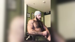 Hairy Lumberjack Shows Off his Cock ( No Cum )
