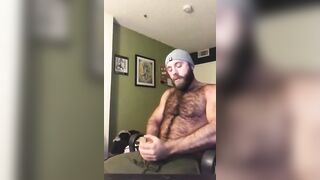 Hairy Lumberjack Shows Off his Cock ( No Cum )