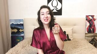 Lusty cunt with mouth shows off her new vibrator and tells kinky fantasies