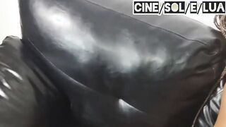 The cuckold was humiliated. Gf rolled up his fiance and told the cuckold to clean the shit with his mouth