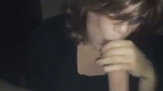 Crossdresser sucks nice cock