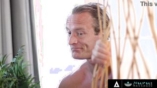 NURU STROKES - Big Titted Mona Azar Riding Hung Client's Long Dick After Her Other Customer Lost Interest