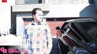 GIRLSRIMMING - Workaholic CEO getting a sloppy rimjob from Bae escort sluts Aria Banks
