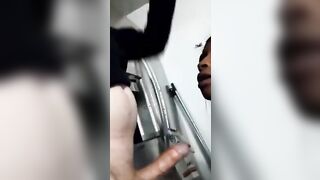 I made sure this whore took a nice facefuck before I made her swollow my nut she spit it out