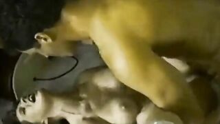 Woman having an insane orgasm