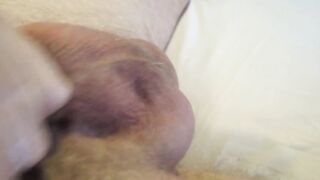 Closeup edging and ejaculating long and slow creamy cumshot