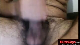 SEXY HAIRY UNCUT LATINO BIG DICK CUM
