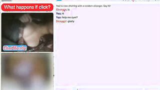 Horny brunette showing great ass on chat