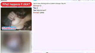 Horny brunette showing great ass on chat