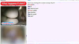 Horny brunette showing great ass on chat