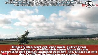 German thin amateur teenie with small tits tries outside sex