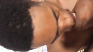 Tatted Black Sucks verbal White Cock