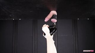 Female Domination Milking Gloryhole Torture – 5 KG ON HIS BALLS |