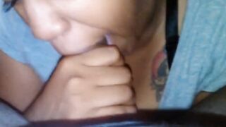 Redbone BBW deep throat BBC for swallow mouthful of cum