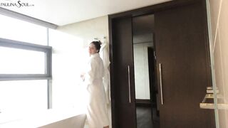 Women Sexsual Masturbate Cunt Wather Jet after Waking Up