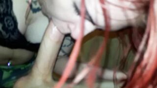 Red Haired mom gets a mouth full