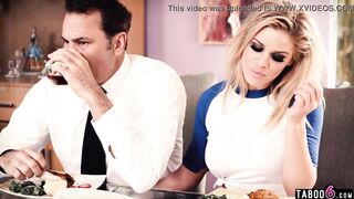 Dad got lucky with teens stepdaughters babe friend Jessa Rhodes