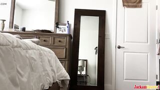 Spyin roomate inside the bedroom - hidden voyeur web cam