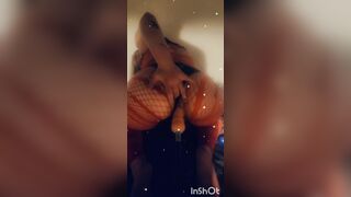 babe bimbo gets her cunt destroyed by machine into a basement with a face full of cum