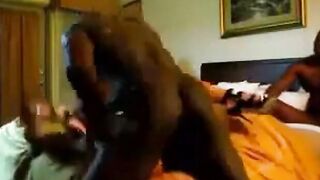Having two dicks to satisfy her