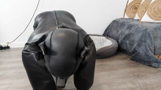 Female Domination Bitchsuit Sub Booty Plug Training gf leather bitch suit mommy MILF step MILF orgasm