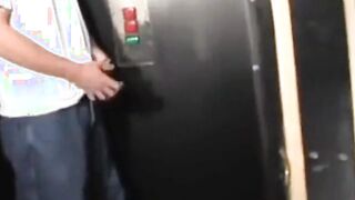 Slurpin Semen at the Arcade Glory Hole
