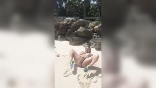Tasty squirt on the beach