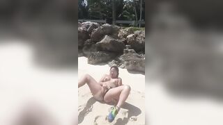 Tasty squirt on the beach