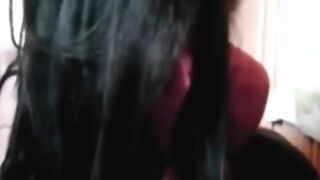 College girl almost pukes when he cums in her mouth 2
