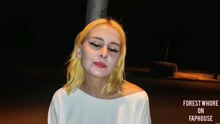 Wildly filthy walk (humiliation, piss, spit, outdoors, filthy, trash) - trailer