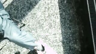 Male airport public piss and cum