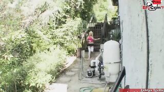 Blonde Teenage Girl getting a vagina creampie from her boyfriend