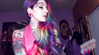 Sissy Brainwash AMSR Whisper Pvc Female Domination Rainbow hair Inked Girlfriend Suicide bimbos Sub Dominati