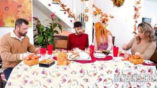 The Whole Family's Busy Fucking On Thanksgiving