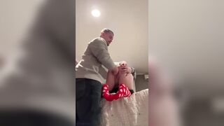 CO worker gapping my snatch during Christmas Party