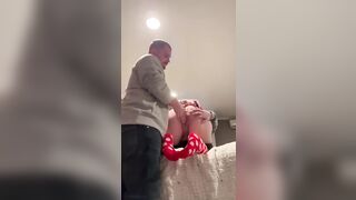 CO worker gapping my snatch during Christmas Party