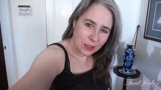 AuntJudys - Hottie Yoga Workout with 52yo Old Bushy Amateur Grace (pov)