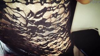 Under The Skirt Without Lingerie - Karina Cutie blonde coffee time