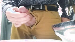 Little cock daddy wank at work with big cum spurt 2 2