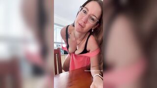 milf Trisha masturbates while cleaning ending into a leg shaking orgasm