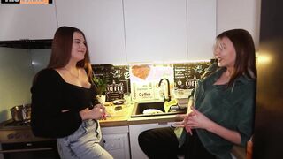 Sisters Mia and Bella decided to check which of their men has a bigger cock