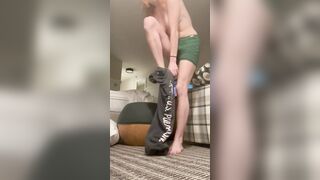view me fall and almost pissing myself.. desperate hotel piss