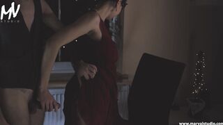 MarVal - Christmas After Party Huge Milky Titties milf Got CRYING ORGAZM! Loreen Red & Vali Savage